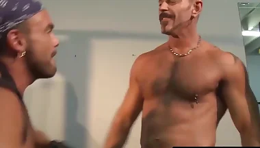 Pierced muscle hunk's nipple torment and intense BDSM domination