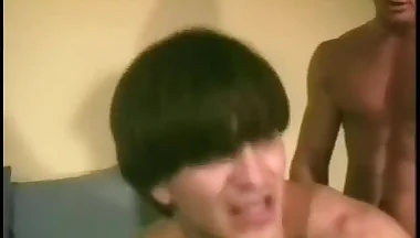 An older student saves a younger student from getting bullied and fuck him in the ass