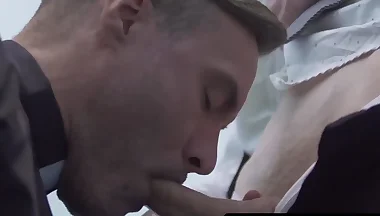 Catholic twink's redemption through cock sucking and raw fucking