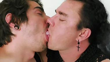 Leo Blue And Johnny Mercy Like Sucking Each Others Tongue
