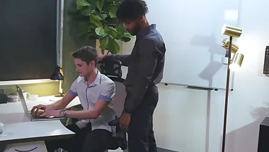 Newbie Twink Colleague Flip Fucks BIG Cocked Hunk - NextDoorStudios