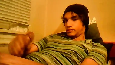 18yo homo Tristan Hollister tugs big dick before cumshot