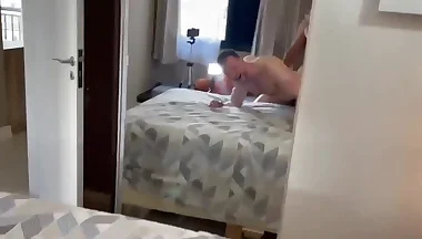 Gringo saw me on the beach and invited me to his apartment&period; I fucked him like a whore until