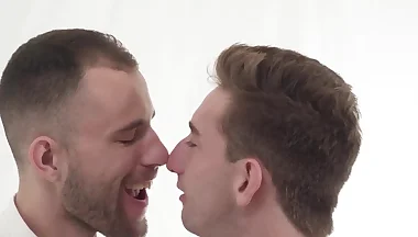 Slim priest's doggy style raw adventure with twink