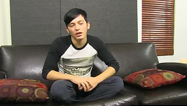 Solo twink stroking and pulling his cock for the camera