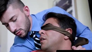 Hung deviant Scott Demarco throats and barebacks bound hunk homo Draven Navarro