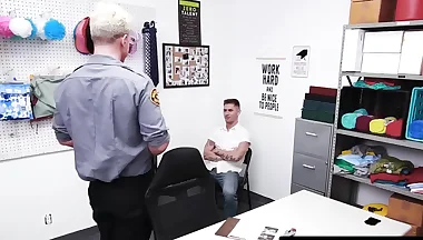 Zak Bishop & JJ Knight - Black Jock Perp Fucked by Hunky Guard in the polic