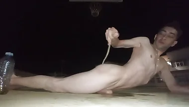 Small dick boy, piss shower and ass whipping