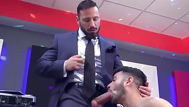 Sexy Robbie Rojo ass fucked hardcore by classy suit stallion