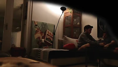 My grandfather caught me jerking my boyfriend! (gay couple handjob)