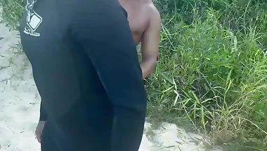 SURFER TAKES XXL DICK FROM TOURIST ON THE BEACH IN FLORIANÓPOLIS