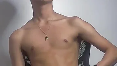 kinky Derek shows off with rubber glove