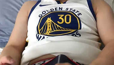 Exposed slave cmk wear basketball jersey jerk off