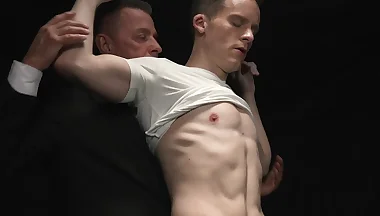 Attractive homo Dylan Tides masturbates while I dildo drill his ass