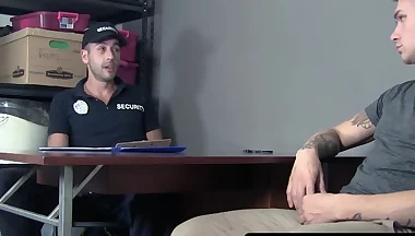 Inked stud Zak Bishop controls horny cop Jace and fucks him hard