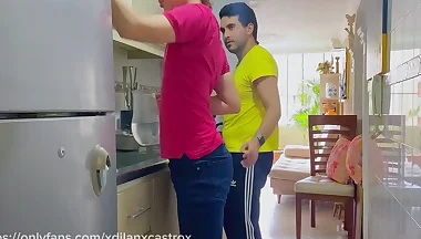 I FUCK MY TEENAGE STEPBROTHER BAREBACK IN THE KITCHEN O