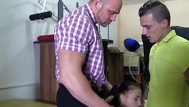 Young Couple Ends up in a Bisexual Theesome